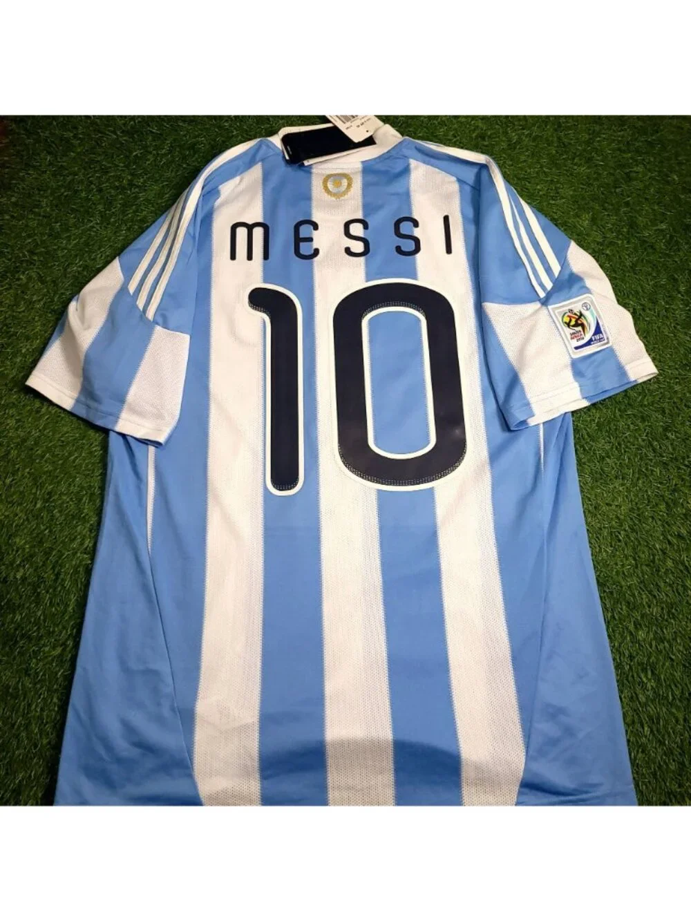 Messi Argentina 2010 WORLD CUP Soccer Jersey BNWT L SKU# P47066